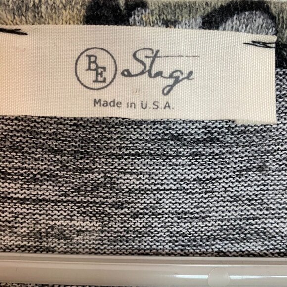 Be Stage S Floral A-Line Dress Made in USA Comfy Stretch Casual Romantic Boho - Picture 7 of 8